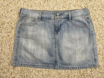 Minifalda vaquera antigua azul marino para mujer talla 6 100 % algodón (31"x13") Foto 1 de 4