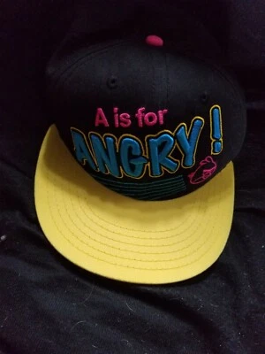 Black A Is For Angry Birds Logo Embroidered baseball hat cap Adjustable Snapback - Image 1 of 2
