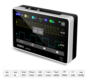 1013D 7" Touch Panel Dual Channels Digital Oscilloscope Bandwidth 1GSa/s 100MHz - Picture 1 of 18
