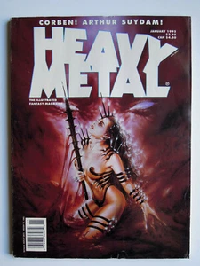 HEAVY METAL ILLUSTRATED MAGAZINE - JANUARY 1995 - VF CONDITION - LUIS ROYO - Picture 1 of 12