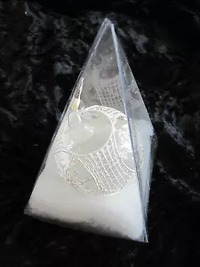 Christmas Glass Blown Ball Germany Snowflake  Ornament Retail 74.00 w Pkg - Picture 1 of 7
