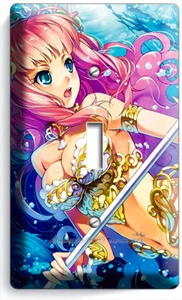 ANIME SEXY MANGA GIRL LITTLE MERMAID LIGHT SWITCH 1G WALL PLATE ROOM ART DECOR - Picture 1 of 1