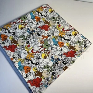 Camelot Looney Toons Busy Muster Stoff 44x44 Taz Tweety gemischt Charakter Fun - Bild 1 von 5