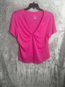 🆕 A New Day Women's T - Shirt Short Sleeve V-Neck Pink Size XXL - Picture 1 of 4