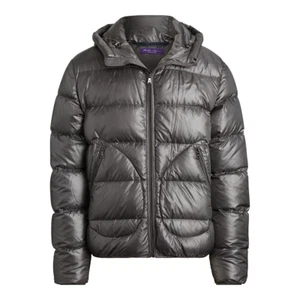 Ralph Lauren Purple Label Herren Mackay Gänsedaunen grau Ripstop Kapuzen Jacke Mantel - Bild 1 von 7