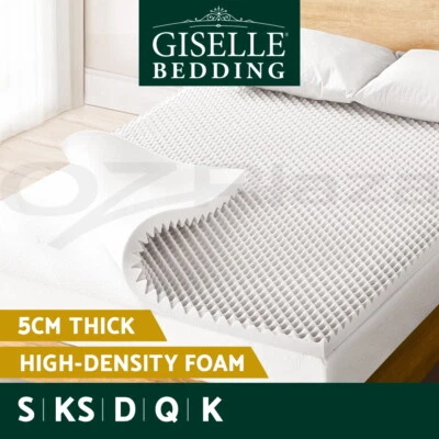 Giselle Foam Mattress Topper Egg Crate ALL SIZE High Density Toppers Unerlay 5cm - image 1 of 4