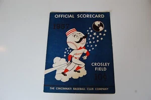 1957 Cincinnati Reds - Milwaukee Braves Baseball Program - Picture 1 of 3