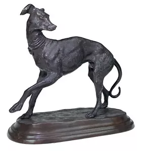 Bronze Skulptur Statue Italienischer Windhund Hund Whippet Dobermann Kunst - Bild 1 von 10