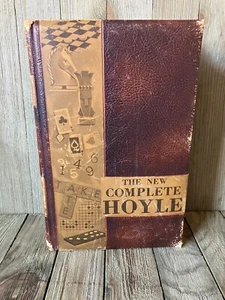 Vintage Hoyle Leather Bound Book 1958 The New Complete Hoyle Card Games Rules - Picture 1 of 19