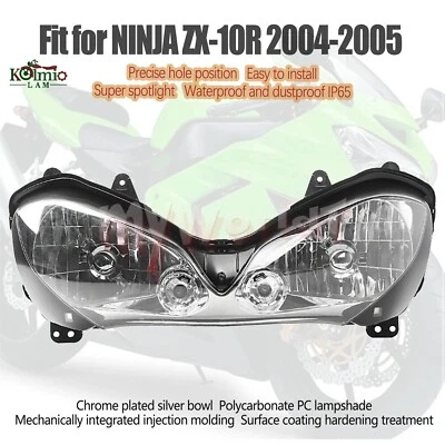 Conjunto de faros de motocicleta aptos para KAWASAKI NINJA ZX10R 2004-2005 Foto 1 de 4