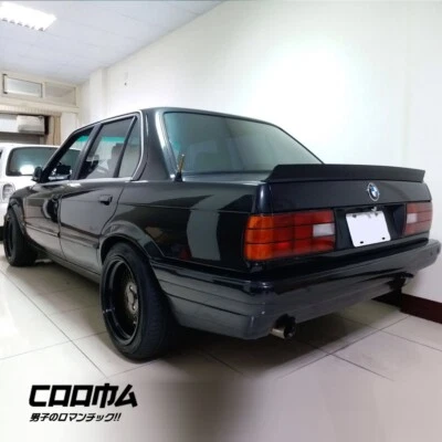 涂色黑色 L 型适合宝马 E30 3 系列 4DR 轿车后备箱唇锅 — 第 1/4 张图片