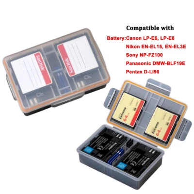 MARKENLOS Scatola custodia batteria per LP-E6 LP-E8/ EN-EL15 EN-EL3E/ BLF19E/ NP-FZ100