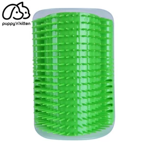 Cat Pet Self Groomer Brush Wall Corner Grooming Massage Comb Toy & Catnip - Picture 1 of 11