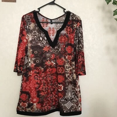 Lapis Women’s Blouse Top Size XL Multicolored Polyester Spandex - Изображение 1 из 4