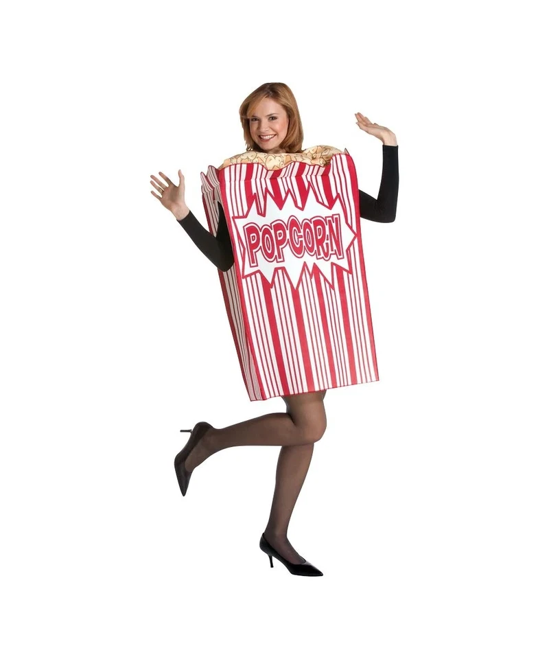 Movie Night Popcorn Adult Costume - Image 1 of 1