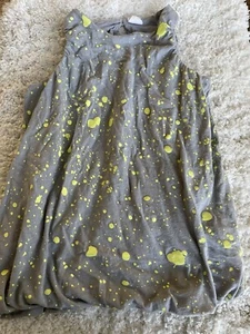 Stem girls sz. 5 gray yellow paint splatter design sleeveless dress. Great shape - Picture 1 of 9