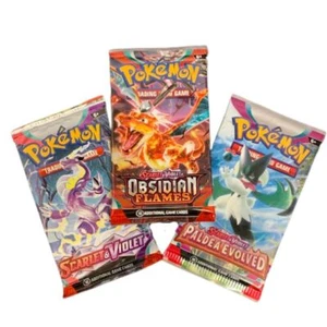 Pokemon Trading Card Game Scarlet & Violet | Random Sealed 3 Booster Pack Lot | - Picture 1 of 1
