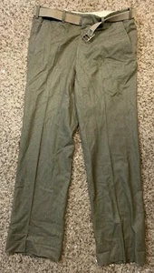 VINTAGE WW2 ERA PANTS SLACKS SIZED 32X29 WITH BELT  YT38 - Picture 1 of 8