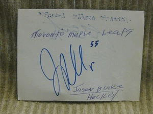 Jason Blake / Lee Stempniak Toronto Maple Leafs autos 5.25" x 4.25" paper NHL - Picture 1 of 2