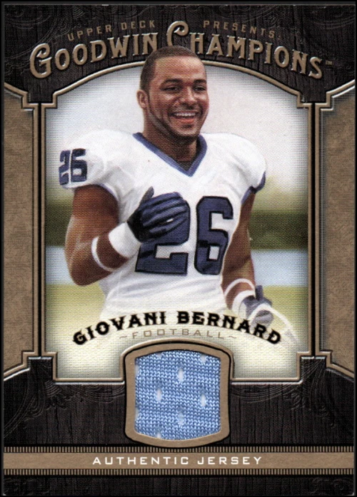 2014 Upper Deck Goodwin Champions Memorabilia #MGB Giovani Bernard D Jersey - - Image 1 of 1