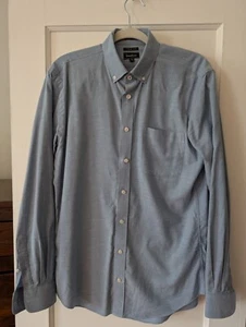 Neiman Marcus Blue Xtrim Men’s Oxford Button Down Shirt Long Sleeves 15.5 34/35 - Picture 1 of 7