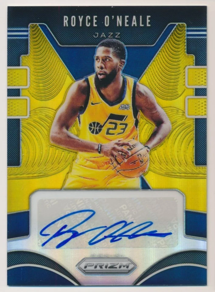 2019-2020 Panini Prizm True Gold /10 Royce O'Neale Auto Card #SG-RON Utah Jazz - Image 1 of 2