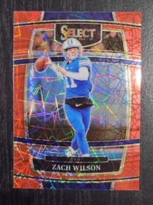2022 Panini Select draft picks Zach Wilson Red Lazer Prizm #41 New York Jets - Image 1 of 2