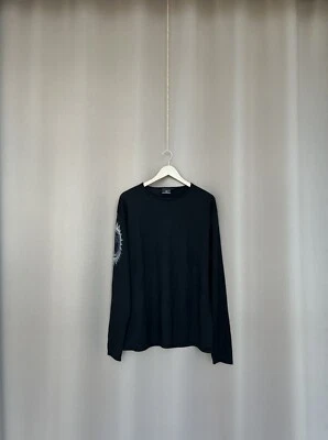 Suéter de Lana Just Cavalli Para Hombre Pullover Talla 54 Negro Manga Larga Italia Foto 1 de 4