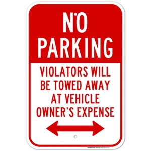 Bidirectional No Parking Violators Will Be Towed Away, - Picture 1 of 86