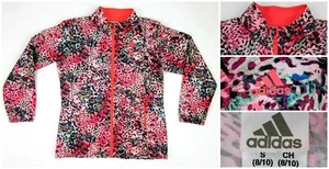 Adidas Youth Big Girls Run Like The Wind Jacket Splash Print Sz SMALL 8 / 10 - Picture 1 of 9