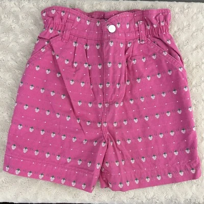Pantalones Cortos Fresa OshKosh B'Gosh Hechos en EE. UU. De Colección Para Niña Talla 6 Rosa Verde Foto 1 de 4