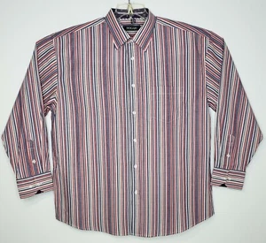 Bogari Blue Red Striped Long Sleeve Dress Shirt Men's 2XL 17 1/4-36 1/2 VGC - Picture 1 of 10