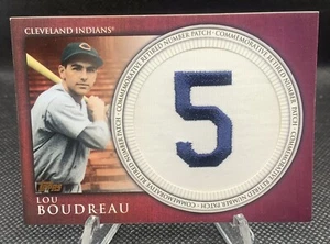 LOU BOUDREAU 2012 Topps RETIRED NUMBER PATCH #RN-LB - Picture 1 of 2