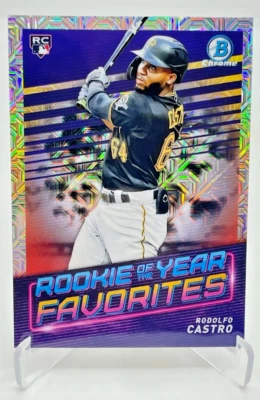 Rodolfo Castro 2022 Topps Bowman Chrome Rookie of the Year Favorites Mojo Insert - Image 1 of 2
