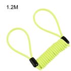 Bright Colored Motorcycle Disc Lock Reminder Cable Coil Anti theft 120cm