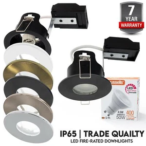 Fire Rated IP65 Dimmable LED GU10 Modern Ceiling Spotlights Bathroom Down Lights - Picture 1 of 23
