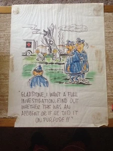 Original WWII Vietnam Military Cartoon, Air Force Art Humor Officers Medic Pilot - Picture 1 of 10