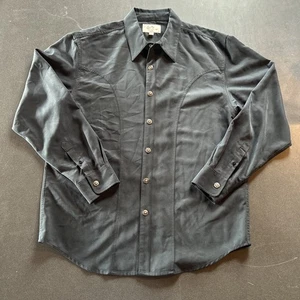 Scully Black Button Up Shirt Premium Western Wear Yellowstone Cowboy Size Large - Picture 1 of 8