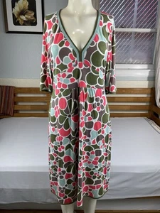 Boden Kimono Sleeve Fit & Flare Dress Women’s US 8R Abstract Floral Retro - Picture 1 of 18
