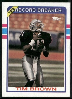 1989 TOPPS #2 TIM BROWN LOS ANGELES RAIDERS - Image 1 of 2