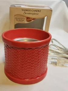 Yankee Candle Scenterpiece Easy Meltcup Wärmer rot Korbgeflecht - Bild 1 von 8