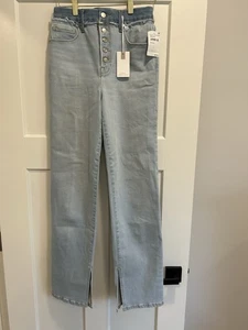 Good American NWT GOOD BOY RELAXED Blue JEANS Women Size 2/26 Mid-Rise - Picture 1 of 7