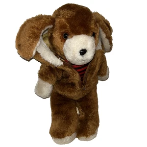 Avon 12" Oso de Peluche Peluche Relleno Cremallera Chaqueta Rayas Camiseta Capucha De Colección - Imagen 1 de 5