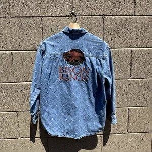 Damen Vintage Buffalo Ranch Western Jeanshemd Größe M  - Bild 1 von 6