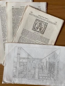 ENGRAVING 1833 INTERIOR HIGHGATE CHAPEL + Text History 1834 - Imagen 1 de 2