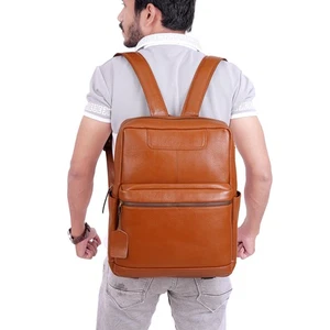 LV Full Grain Leather Backpack Men 16 Inch Laptop Backpack Bag Computer - Picture 1 of 10