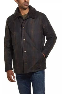 Chaqueta grande de cera a cuadros escoceses tartán vintage resistente a la intemperie para hombre - Imagen 1 de 7