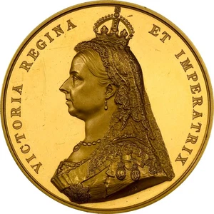 GREAT BRITAIN. Victoria Golden Jubilee Gold Medal, 1887. NGC PR62UC Ultra Cameo - Picture 1 of 4