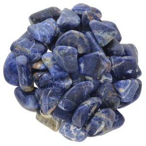 Piedras caídas de sodalita de 1 lb - grado 1 - XSmall - 0,5"" a 0,75"" Avg. - Imagen 1 de 2