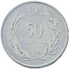 1975 Turkey Coin 50 Kurus Uncirculated Europe Coins Foreign World Money Km# 899